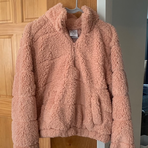 Sage Jackets & Blazers - Half Zip Teddy Sweatshirt